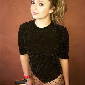 Open Back Gold Shimmer Body Suit